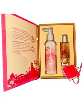 The Body Shop Japanese Cherry Blossom Gift Set Body Lotion EDT Perfume 50ml new